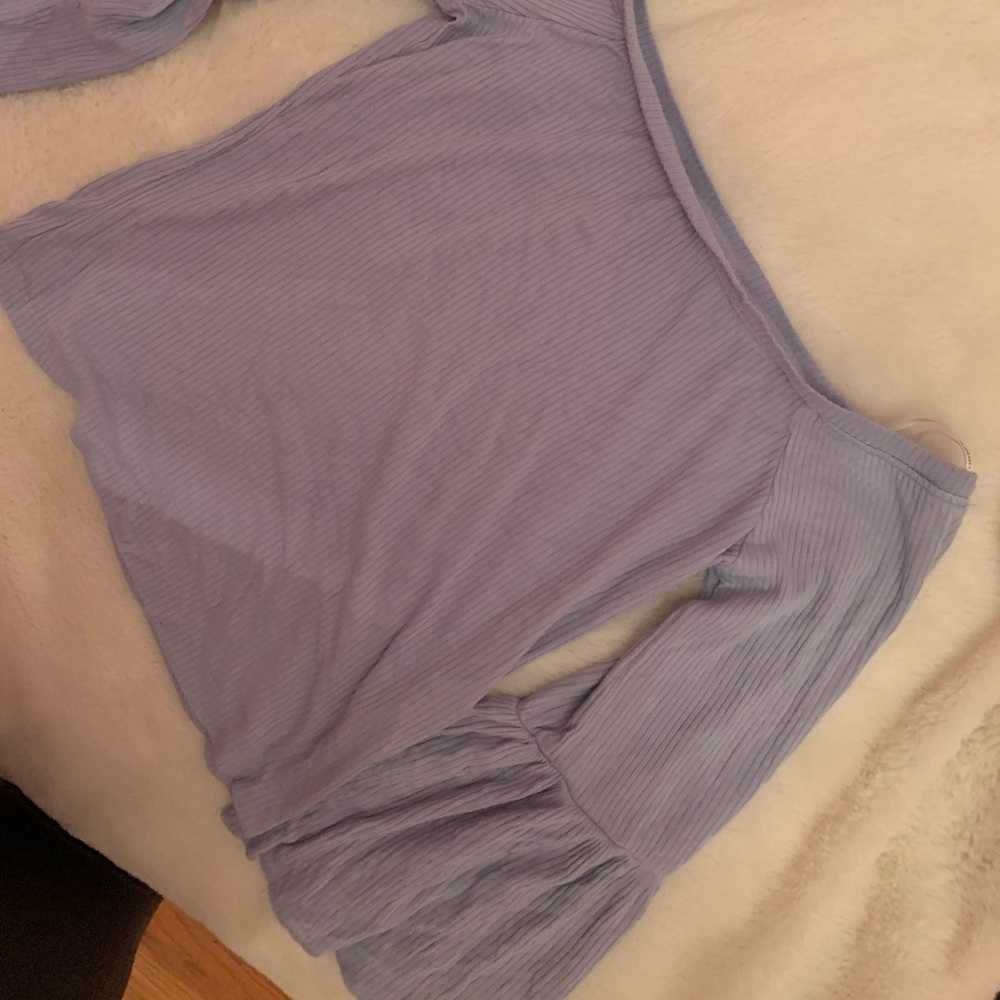 Baby Blue Off Shoulder Top